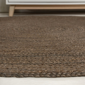 Zara Braided Coastal Cottage Round Jute Round Rug